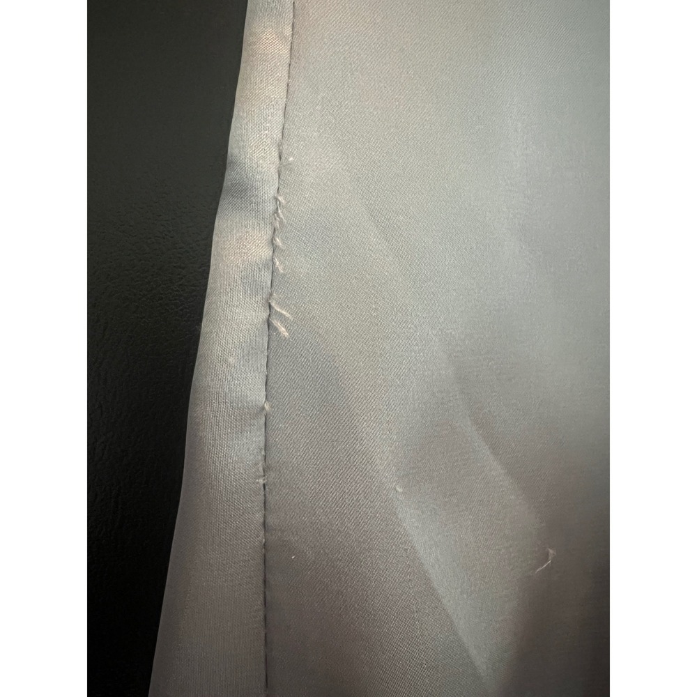 Ashley Stewart Silver Satin Halter Top Black Lace Panel Neck Tie 14W (1135) - Picture 13 of 14